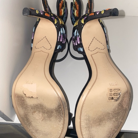 Sophia Webster Chiara embroidered Rainbow Butterfly Heels - Picture 9 of 9